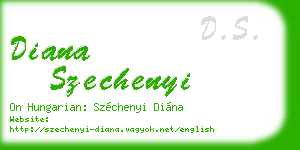 diana szechenyi business card